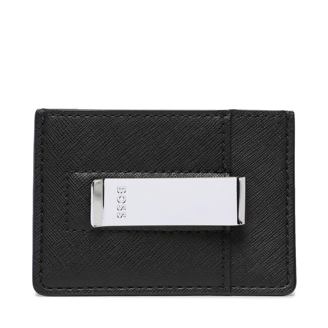 HUGO BOSS Zair Money Clip Card Holder, Black