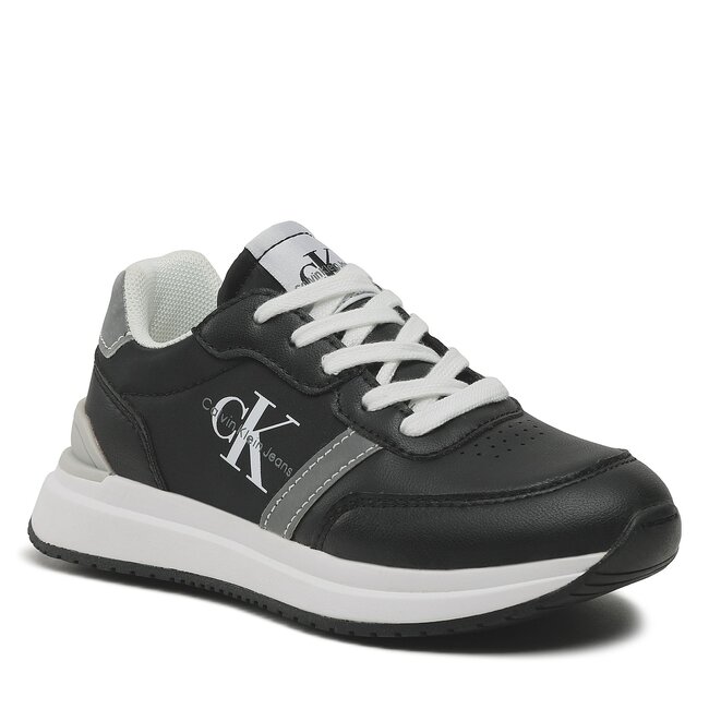 Sneakersy Calvin Klein Jeans - Low Cut Lace-Up Sneaker V3X9-80580-1594 M Black/Grey