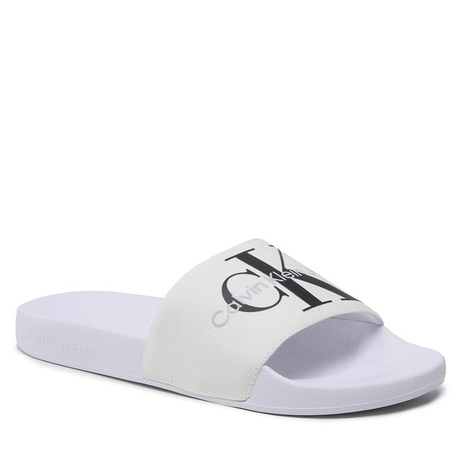 Ciabatte Calvin Klein Jeans - Slide Monogram Co YM0YM00061 White YBR
