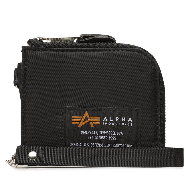 Große Herren Geldbörse Alpha Industries - Label Wallet 108957 Black 03
