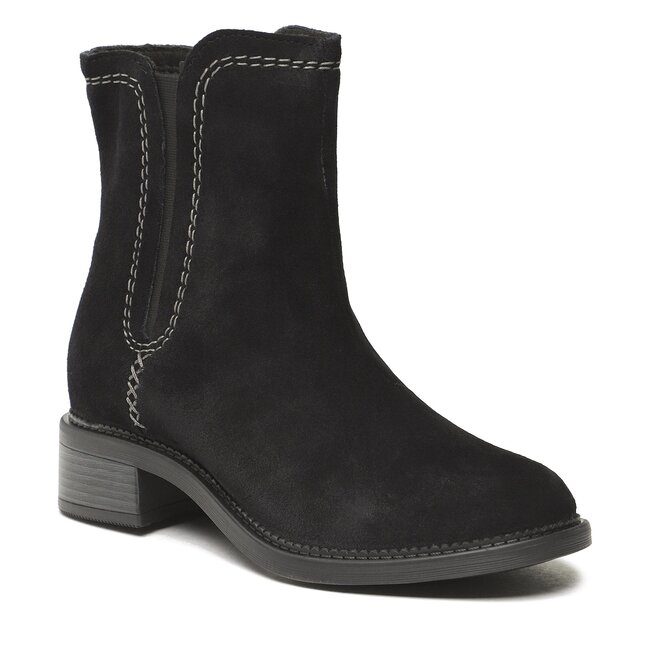 Bokacsizma Clarks - Maye Zip 261680534 Black Suede