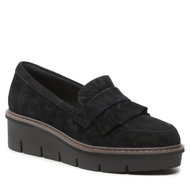 Félcipő Clarks - Airabell Slip 261633284 Black Suede