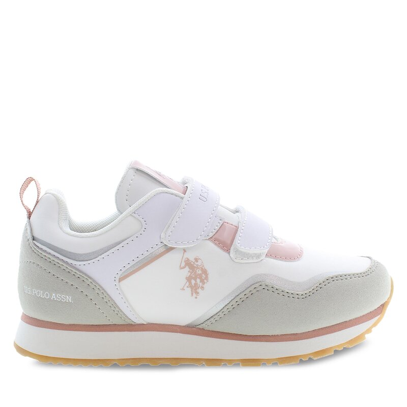 Sneakers U.S. Polo Assn. Nobik NOBIK009 WHI-PIN01 Halbschuhe Jungen Kinderschuhe