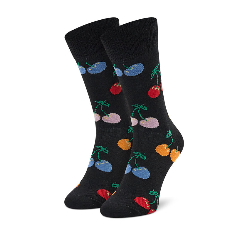 Hohe Unisex-Socken Happy Socks CHE01-9050 Schwarz Hohe Damen Socken Textilien Zubehör
