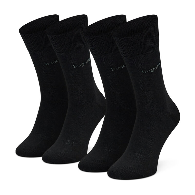2er-Set hohe Herrensocken BUGATTI 6801 Black 610 Hohe Herren Socken Textilien Zubehör