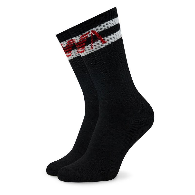 2er-Set hohe Herrensocken Emporio Armani 303122 3R300 00911 Bianco/Nero Hohe Herren Socken Textilien Zubehör