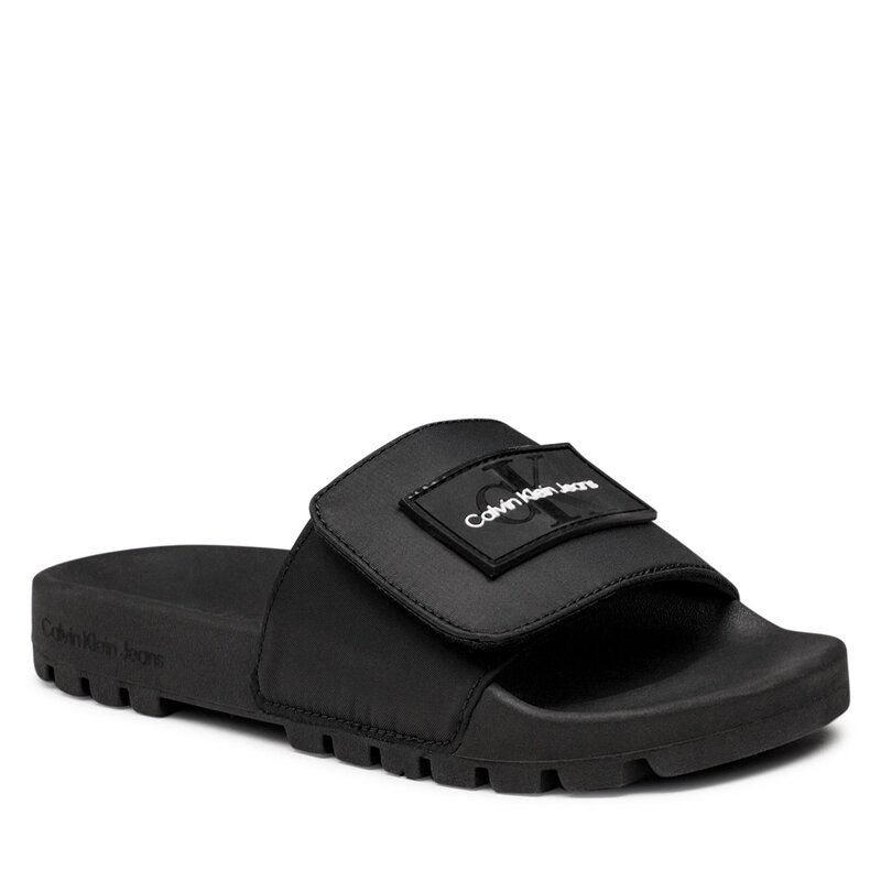 Pantoletten Calvin Klein Jeans Truck Slide Velcro W YW0YW01024 Black BDS Alltägliche Pantoletten Pantoletten Pantoletten und Sandaletten Damenschuhe