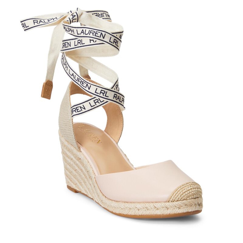 Espadrilles Lauren Ralph Lauren Paislee 802907467001 Light Pink Espadrilles Pantoletten und Sandaletten Damenschuhe
