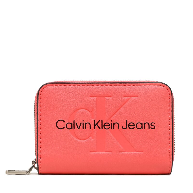Kleine Damen Geldbörse Calvin Klein Jeans Sculpted Med Zip Around Mono K60K607229 TCO Damen Geldbörsen Geldbörse Leder-Galanterie Zubehör