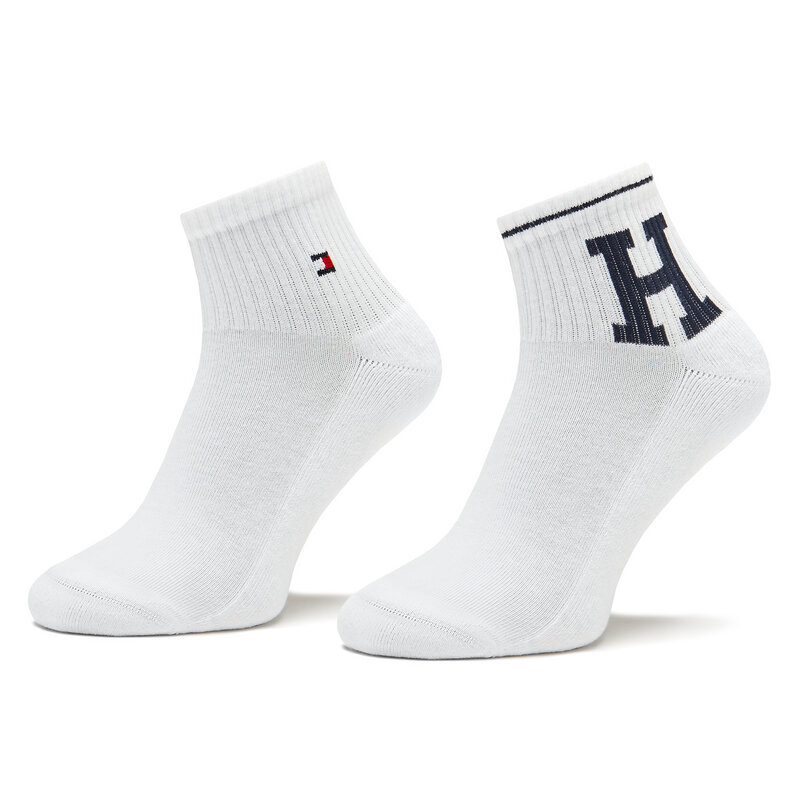 2er-Set hohe Herrensocken Tommy Hilfiger 701224099 White 001 Hohe Herren Socken Textilien Zubehör