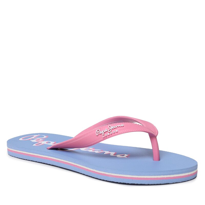 Zehentrenner Pepe Jeans Bay Beach Claic Brand W PLS70143 Bright Pink 338 Zehentrenner Pantoletten und Sandaletten Damenschuhe