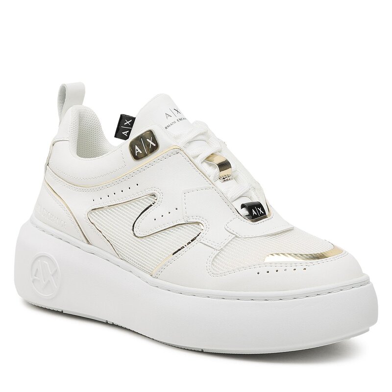 Sneakers Armani Exchange XDX124 XV713 K659 Op.White/Lt Gold Sneakers Halbschuhe Damenschuhe
