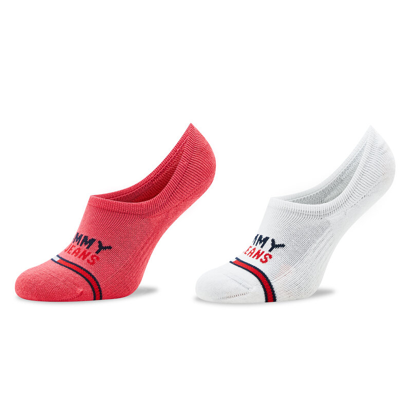 2er-Set Damen Sneakersocken Tommy Jeans 701218958 Pink 009 Knöchelsocken Damen Socken Textilien Zubehör