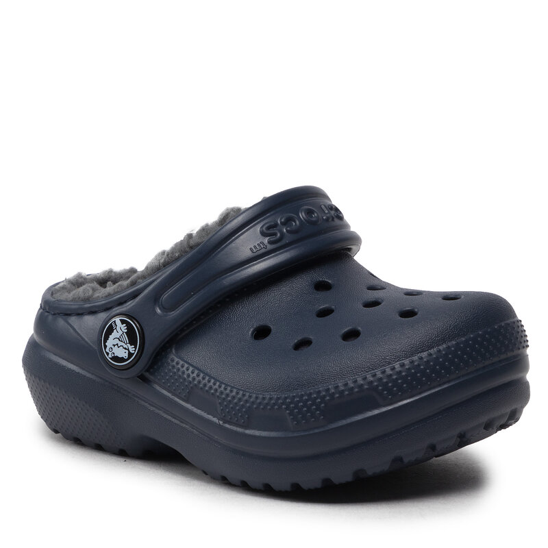 Pantoletten Crocs Classic Lined Clog T 207009 Navy/Charcoal Pantoletten Pantoletten und Sandaletten Jungen Kinderschuhe