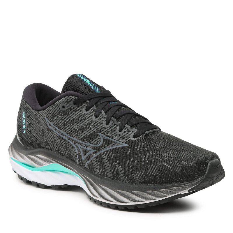 Schuhe Mizuno Wave Inspire 19 J1GC234402 Schwarz Asphalt Laufschuhe Sportschuhe Herrenschuhe