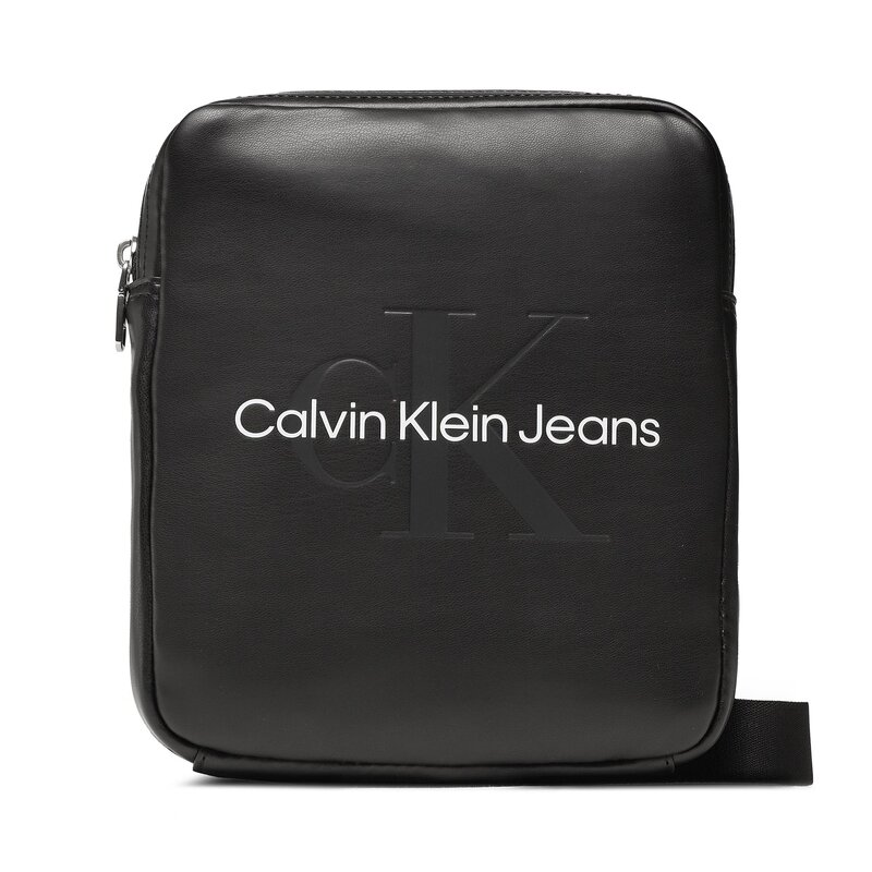 Umhängetasche Calvin Klein Jeans Monogram Soft Reporter18 K50K510108 BDS Herren Jugendtaschen Leder-Galanterie Zubehör