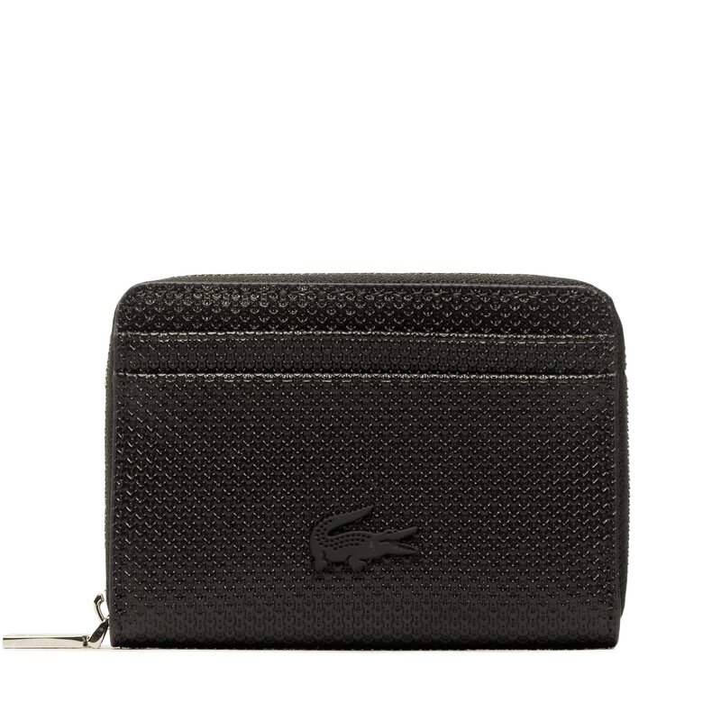 Kleine Damen Geldbörse Lacoste Xs Zip Coin Wallet NF3855KL Noir 000 Damen Geldbörsen Geldbörse Leder-Galanterie Zubehör