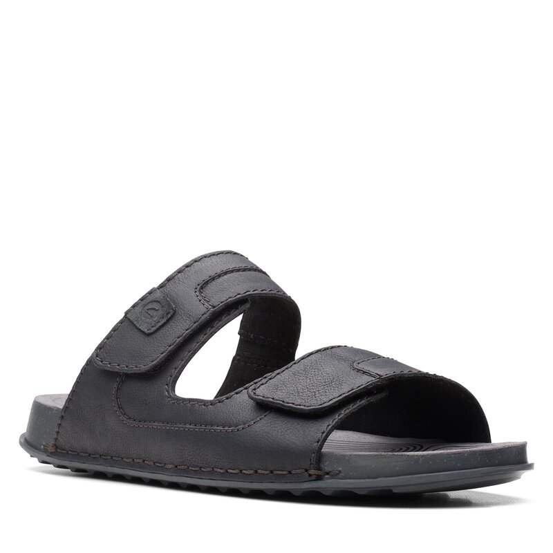 Sandalen Clarks Crestview Easy 26164772 Black Leather Sandalen Pantoletten und Sandaletten Herrenschuhe