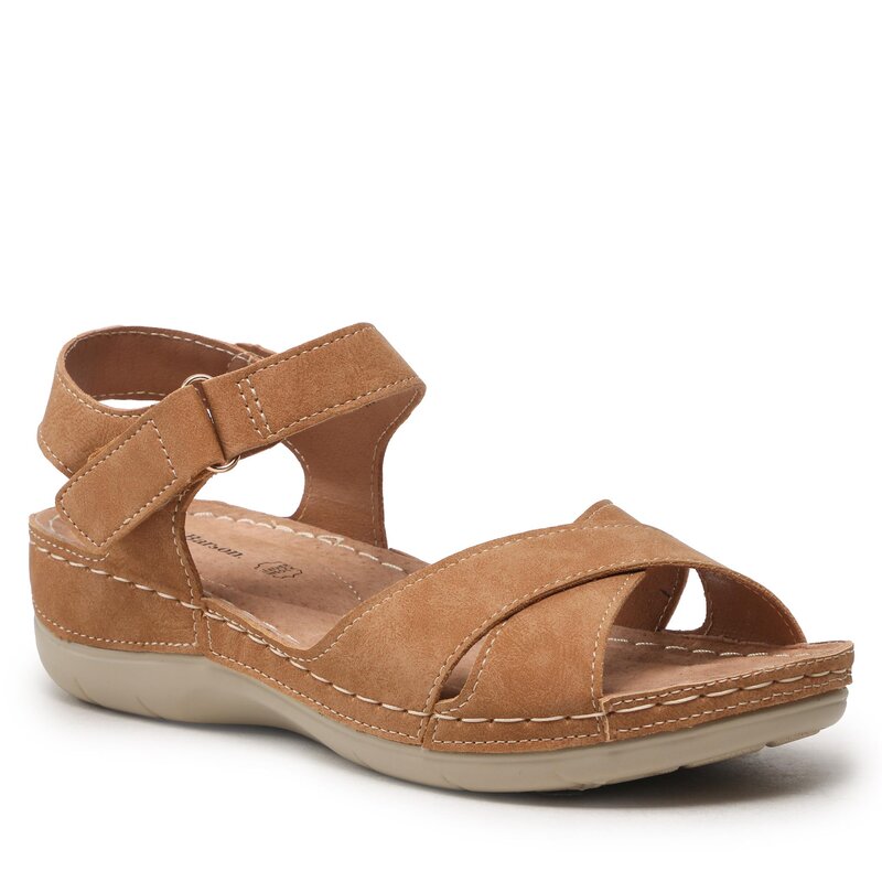 Sandalen Clara Barson WSS20580-01 Camel Alltägliche Sandalen Sandalen Pantoletten und Sandaletten Damenschuhe