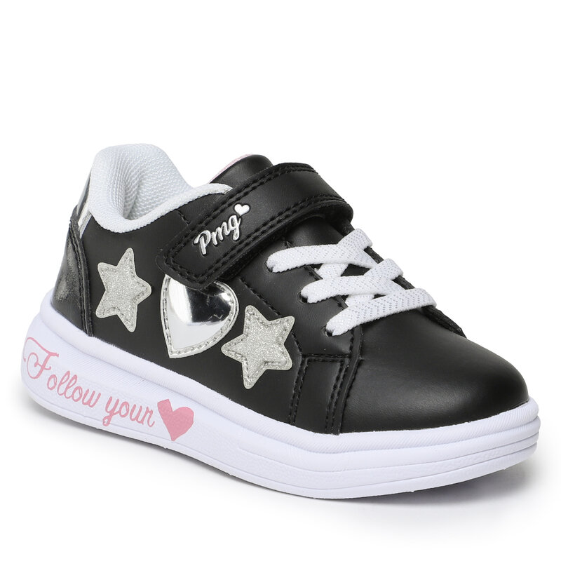Sneakers Primigi 3964722 Black-Silver Halbschuhe Mädchen Kinderschuhe
