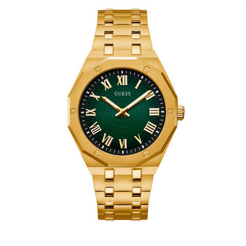 Uhr Guess Asset GW0575G2 Gold/Green Herren Uhren Zubehör