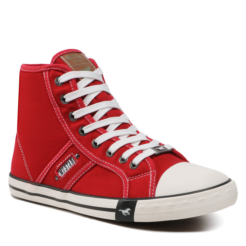 Sneakers aus Stoff Mustang 4058-505-5 Rot Turnschuhe Halbschuhe Herrenschuhe