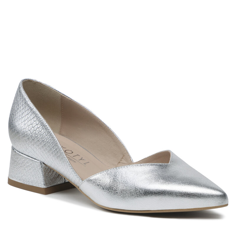 Halbschuhe Kotyl 9937 Lico/Srebrny Żmijka Flache Halbschuhe Damenschuhe