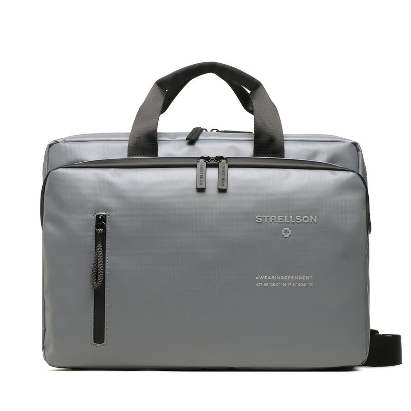 Laptoptasche Strellson Charles Briefbag Mhz 4010003048 Grey 800 Notebook Tasche Leder-Galanterie Zubehör