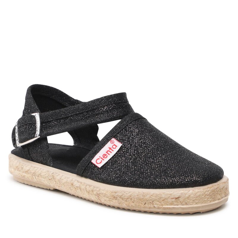 Espadrilles Cienta 40013 Negro 1 Sandalen Pantoletten und Sandaletten Mädchen Kinderschuhe