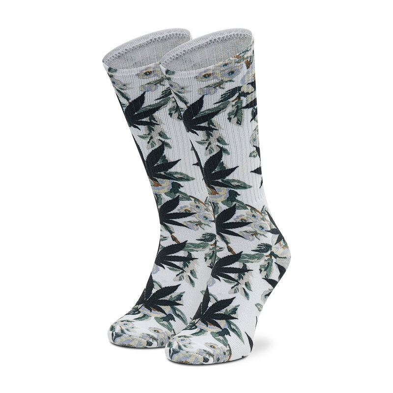 Hohe Unisex-Socken HUF Digital Plantlife SK00620 White Hohe Damen Socken Textilien Zubehör
