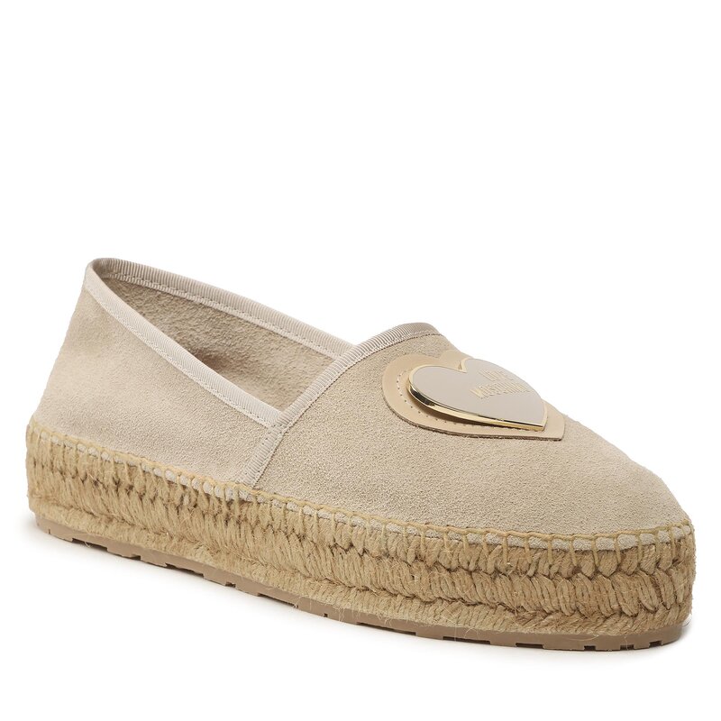 Espadrilles LOVE MOSCHINO JA10443G0GIG0104 Beige Espadrilles Halbschuhe Damenschuhe