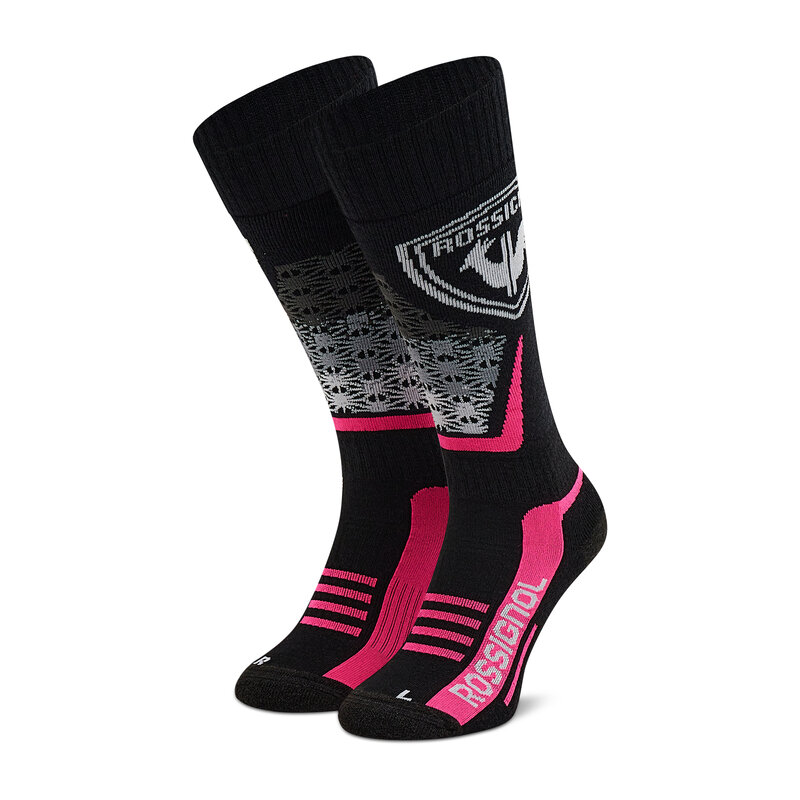 Skisocken Rossignol W Wool & Silk RLKWX11 Fluo Pink 366 Hohe Damen Socken Textilien Zubehör