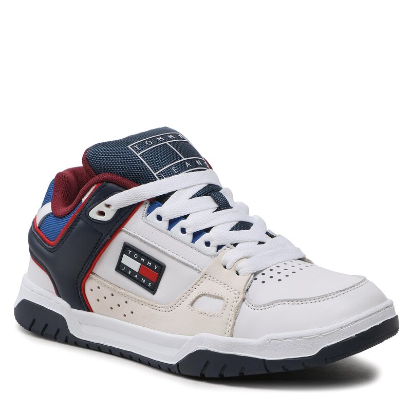 Sneakers Tommy Jeans Skate Sneaker EM0EM01042 White YBR Sneakers Halbschuhe Herrenschuhe