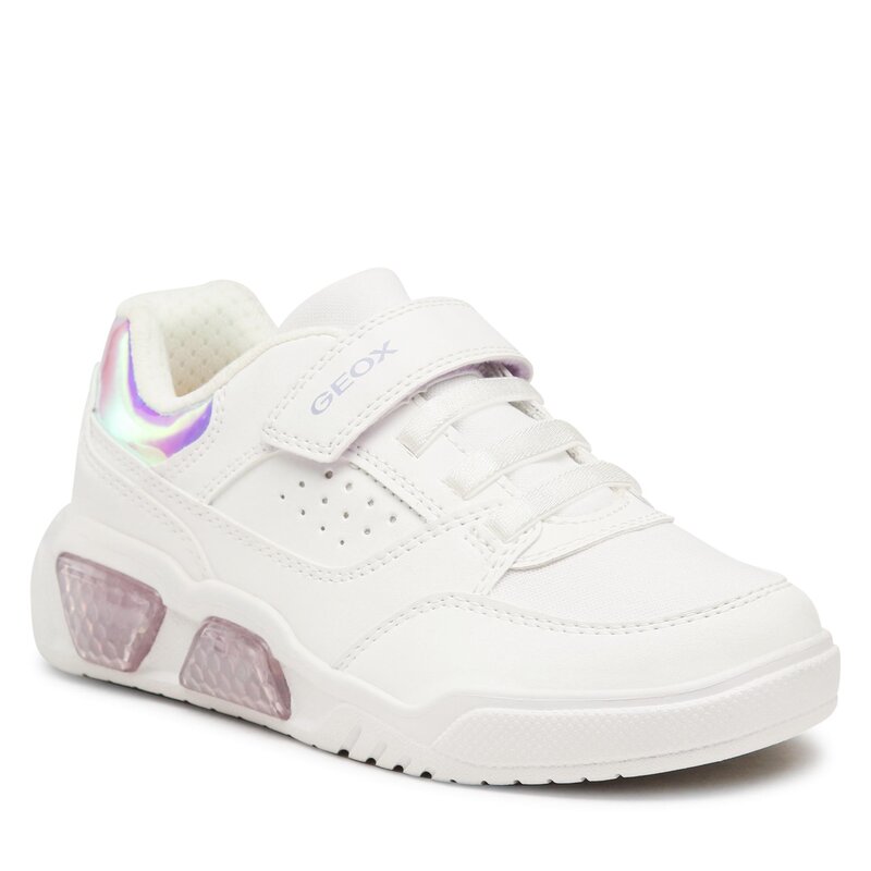 Sneakers Geox J Illuminus Girl J35HPA0BUASC0761 D White/Lilac Halbschuhe Mädchen Kinderschuhe