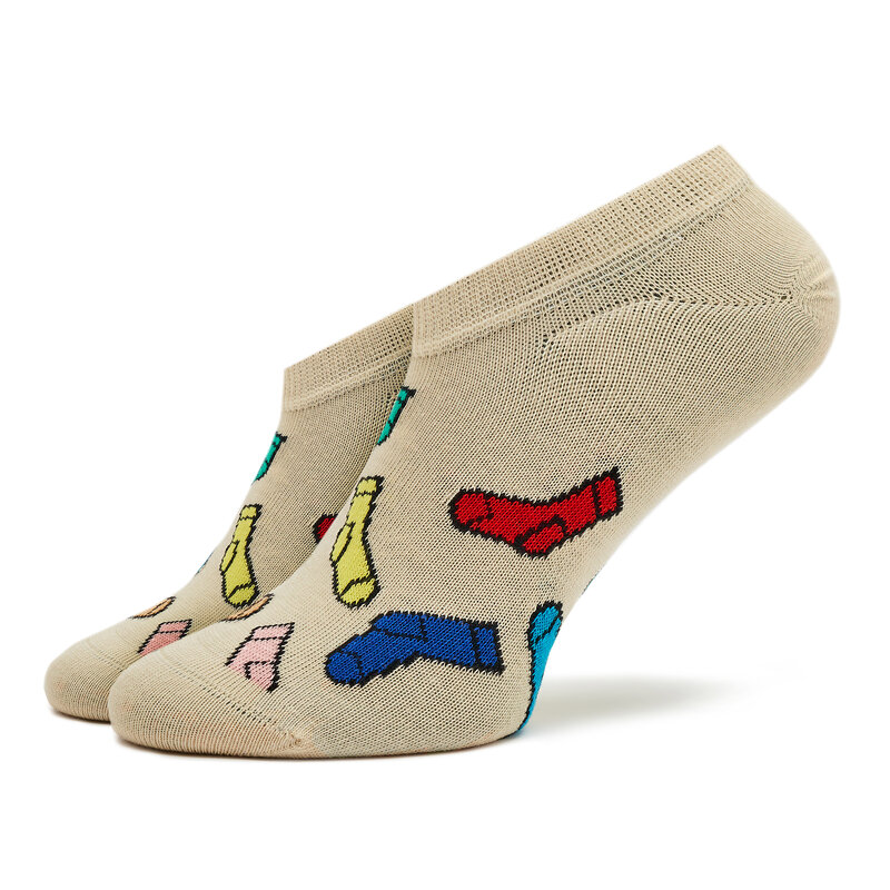 Niedrige Unisex Socken Happy Socks SOC38-1300 Beige Niedrige Damen Socken Textilien Zubehör