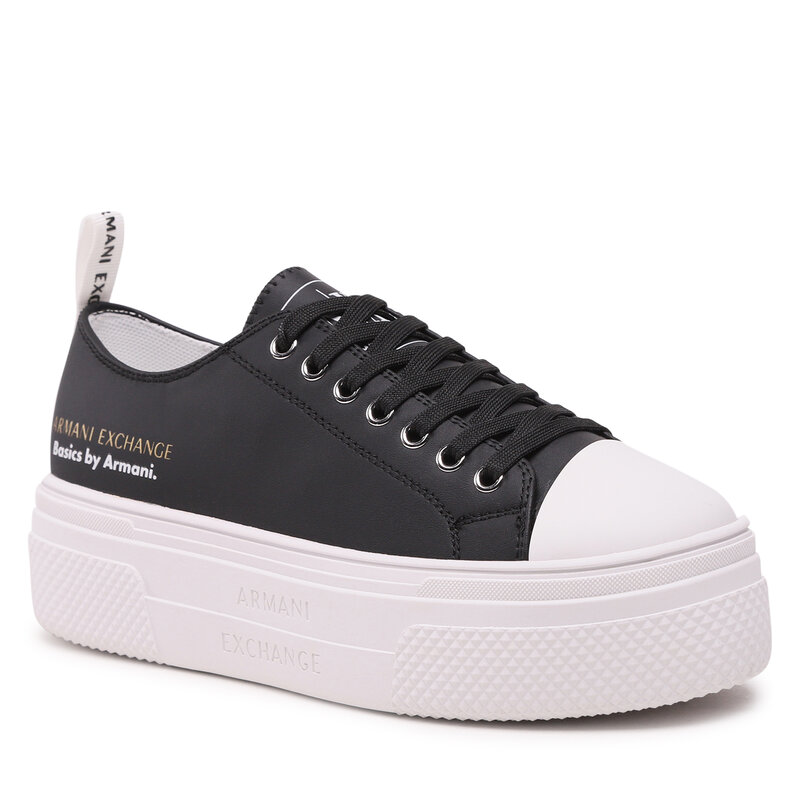 Sneakers aus Stoff Armani Exchange XDX131 XV694 00002 Black Turnschuhe Halbschuhe Damenschuhe