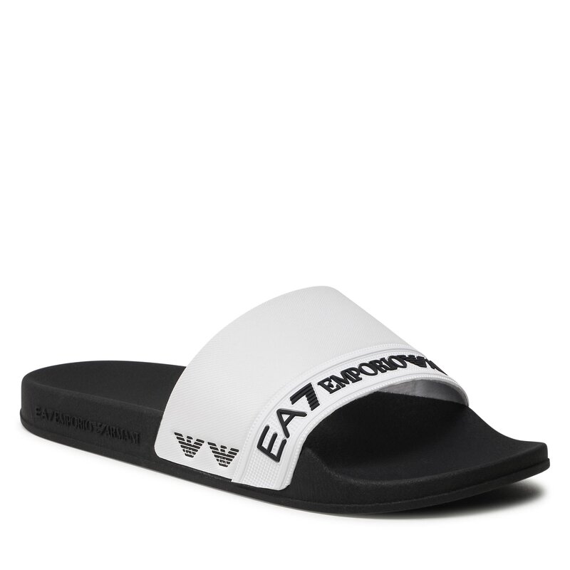 Pantoletten EA7 Emporio Armani XCP011 XK277 A120 Black/White Pantoletten Pantoletten und Sandaletten Herrenschuhe