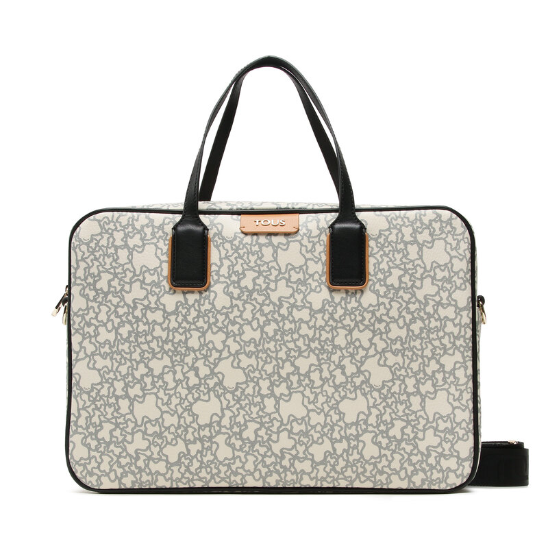 Laptoptasche TOUS Maletin K Mini 2001028443 Beige/Black Notebook Tasche Leder-Galanterie Zubehör