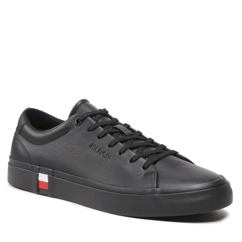 Sneakers Tommy Hilfiger Modern Vulc Corporate Leather FM0FM04351 Black BDS Sneakers Halbschuhe Herrenschuhe