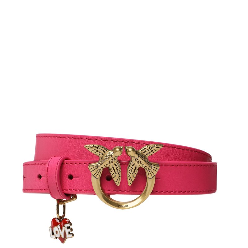 Damengürtel Pinko Love Berry H2 Belt PE 23 PLT01 100143 A0R9 Pink Pinko N17Q Damengürtel Gürtel Leder-Galanterie Zubehör