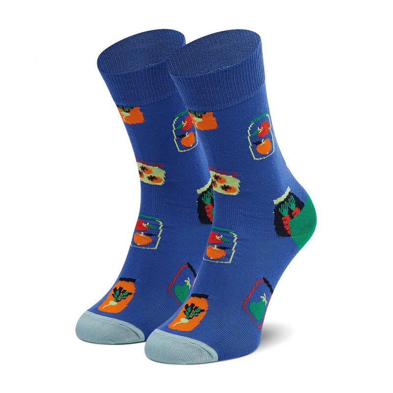 Hohe Unisex-Socken Happy Socks SHAR01-6300 Blau Hohe Damen Socken Textilien Zubehör