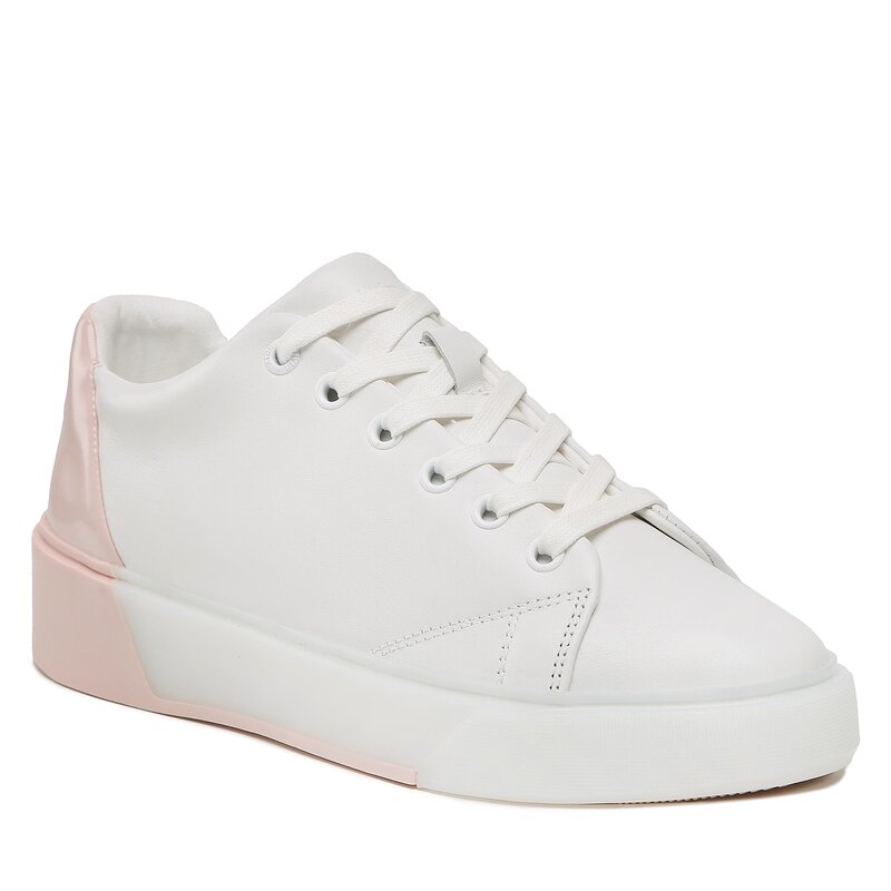 Sneakers Calvin Klein Heel Counter Cupsole Lace Up HW0HW01378 White/Sepia Rose 0LF Sneakers Halbschuhe Damenschuhe