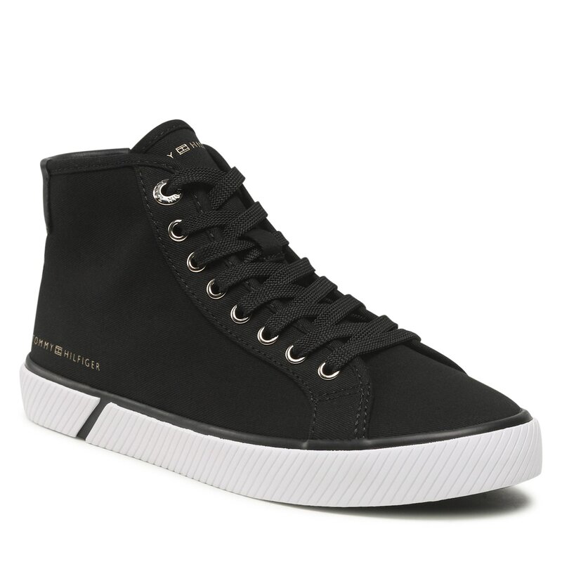 Sneakers Tommy Hilfiger Essential Highcut Sneaker Bl FW0FW07247 Black BDS Sneakers Halbschuhe Damenschuhe