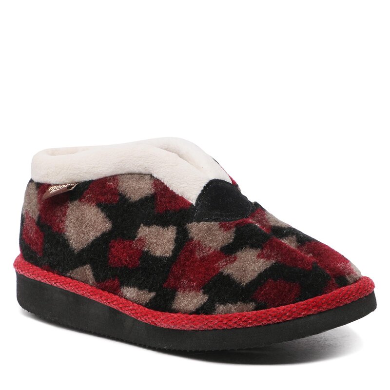 Hausschuhe Manitu 340021-41 Bordeaux Hausschuhe Pantoletten und Sandaletten Damenschuhe