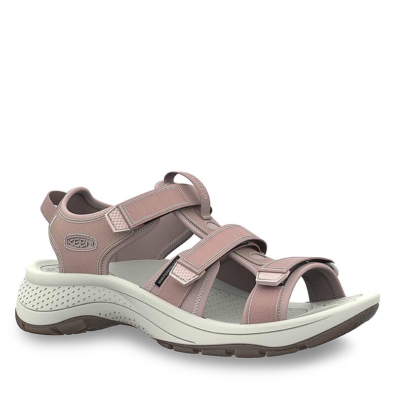 Sandalen Keen Astoria West Open Toe 1027177 Fawn/Silver Birch Alltägliche Sandalen Sandalen Pantoletten und Sandaletten Damenschuhe