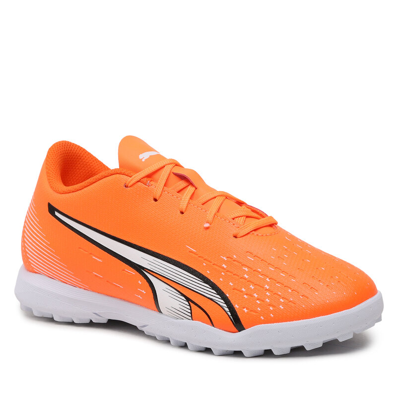Schuhe Puma Ultra Play Tt Jr 107236 01 Orange/White/Blue Schnürschuhe Halbschuhe Jungen Kinderschuhe
