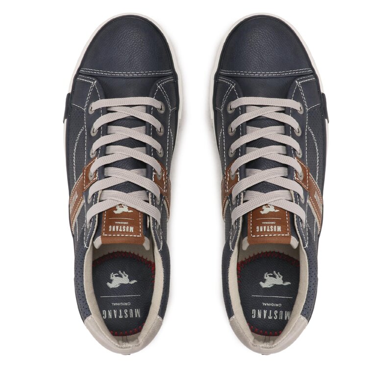 Sneakers aus Stoff Mustang 4072-316-800 Dunkelblau Turnschuhe Halbschuhe Herrenschuhe