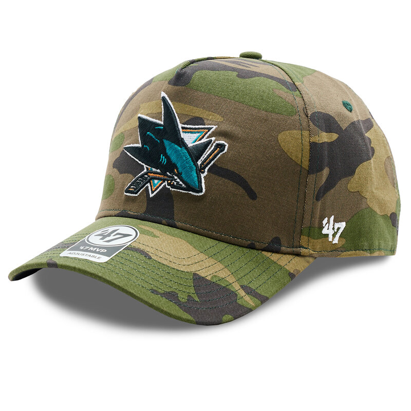Cap 47 Brand NHL San Jose Sharks Grove Snapback 47 MVP DT H-GRVSP22CNP-CMB Camo Caps Damen Mützen Mützen Textilien Zubehör