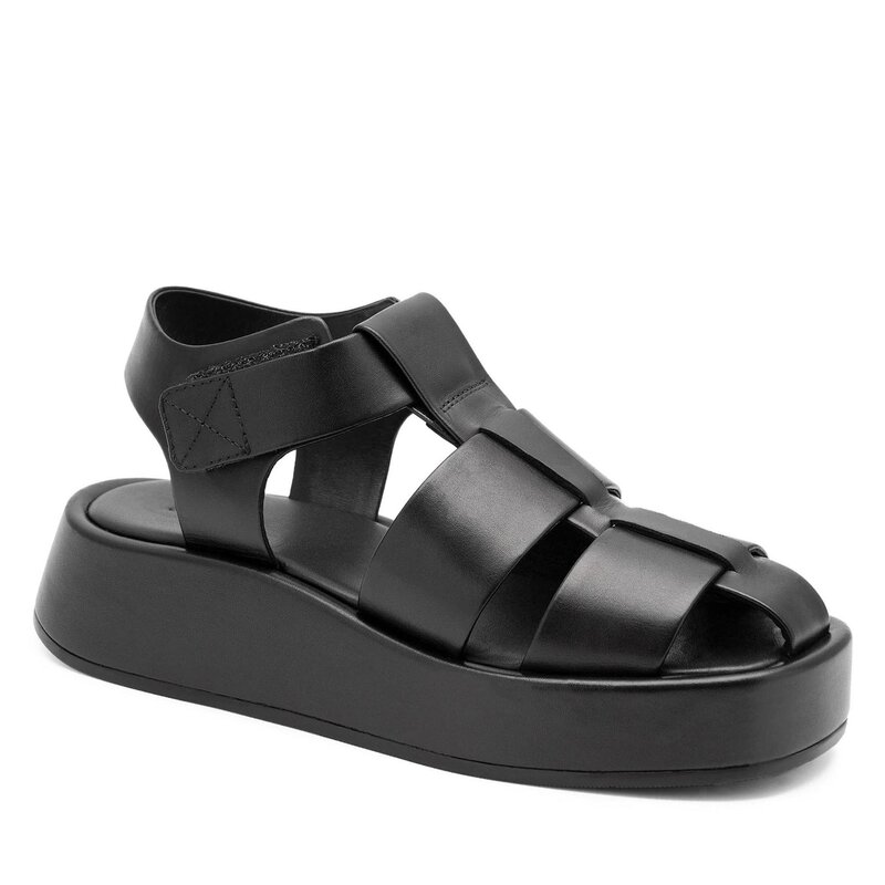 Sandalen Simple LORRET-31793 Schwarz Alltägliche Sandalen Sandalen Pantoletten und Sandaletten Damenschuhe