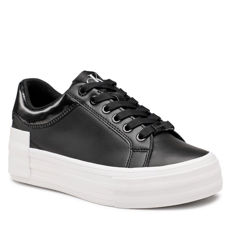 Sneakers Calvin Klein Jeans Vulc Flatform Bold Lth-Glossy YW0YW00867 Black BDS Sneakers Halbschuhe Damenschuhe